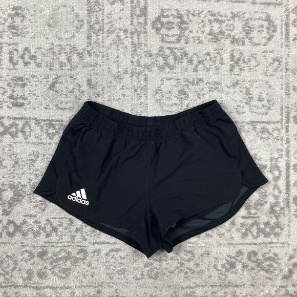 Adidas Shorts Climalite Women’s Drawstring Black Lined Activewear Size Medium - Picture 1 of 6